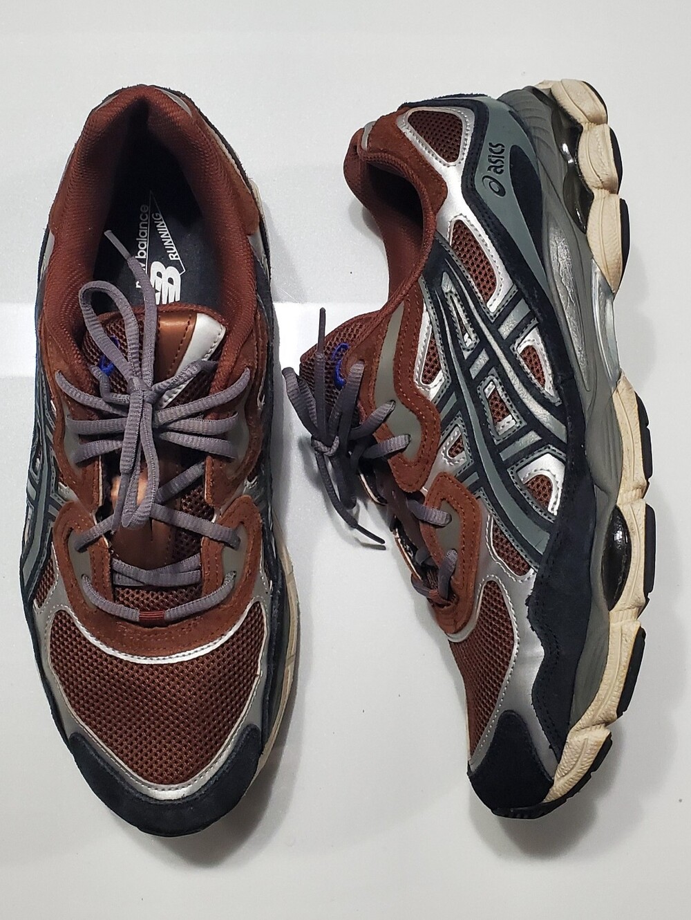 ASICS Gel NYC Suede Brown Steeple Grey Men Size 11.5 1203A383  UK 10.5/ EU 46